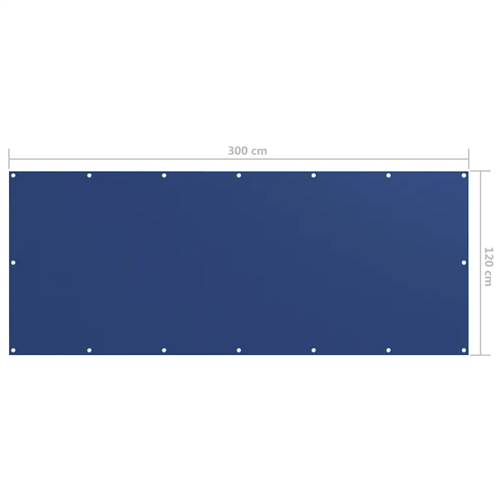 Paravan pentru balcon, albastru, 120x300 cm, țesătură Oxford