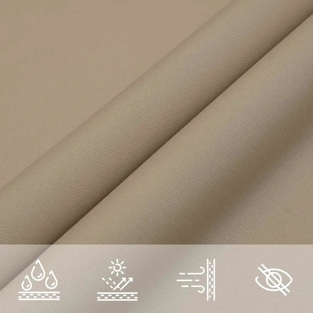 Parasolar, gri taupe, 3x3x4,24 m, țesătură oxford, triunghiular