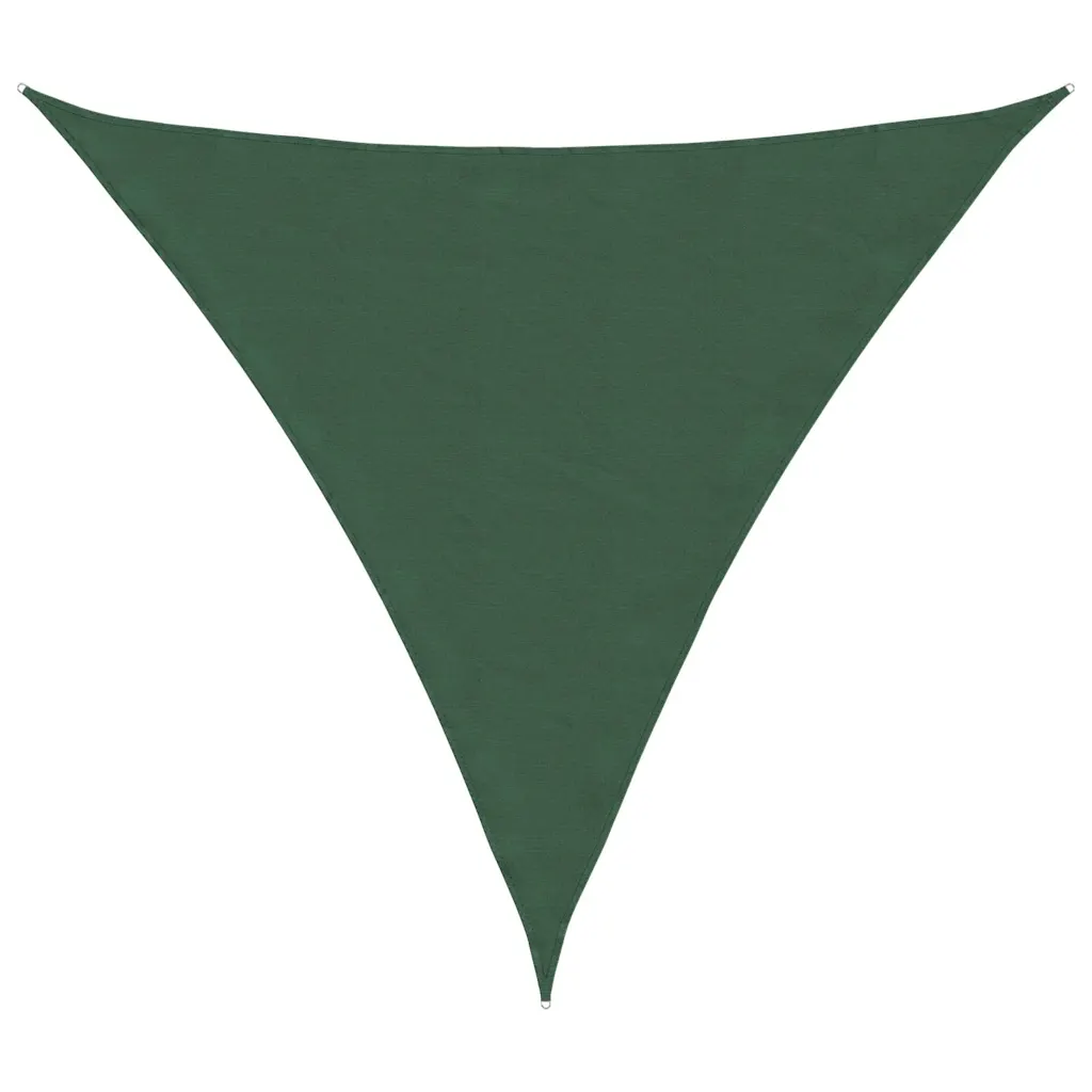 Parasolar, verde, 3,6x3,6x3,6 m, țesătură oxford, triunghiular