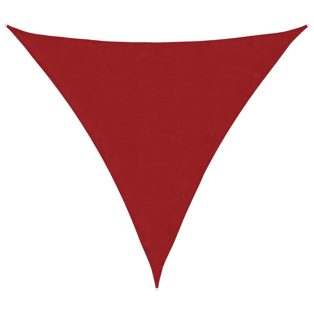 Parasolar, roșu, 4,5x4,5x4,5 m, țesătură oxford, triunghiular