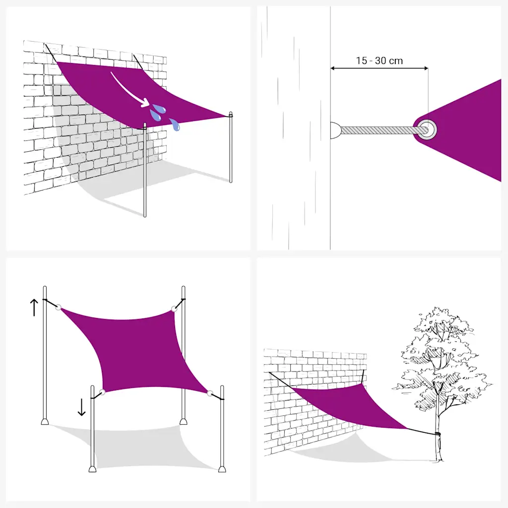 Parasolar, roșu, 4,5x4,5x4,5 m, țesătură oxford, triunghiular