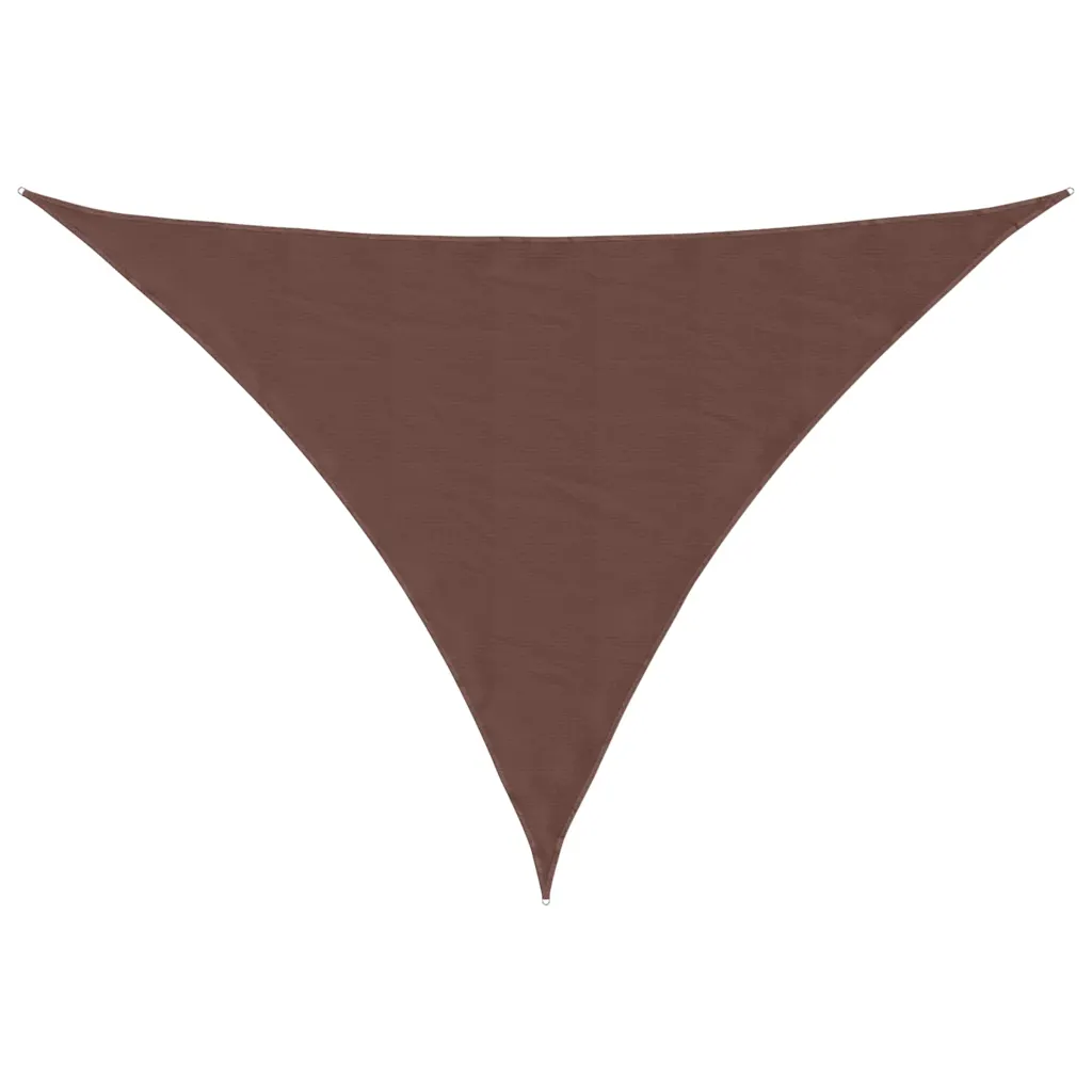 Parasolar, maro, 5x5x6 m, țesătură oxford, triunghiular