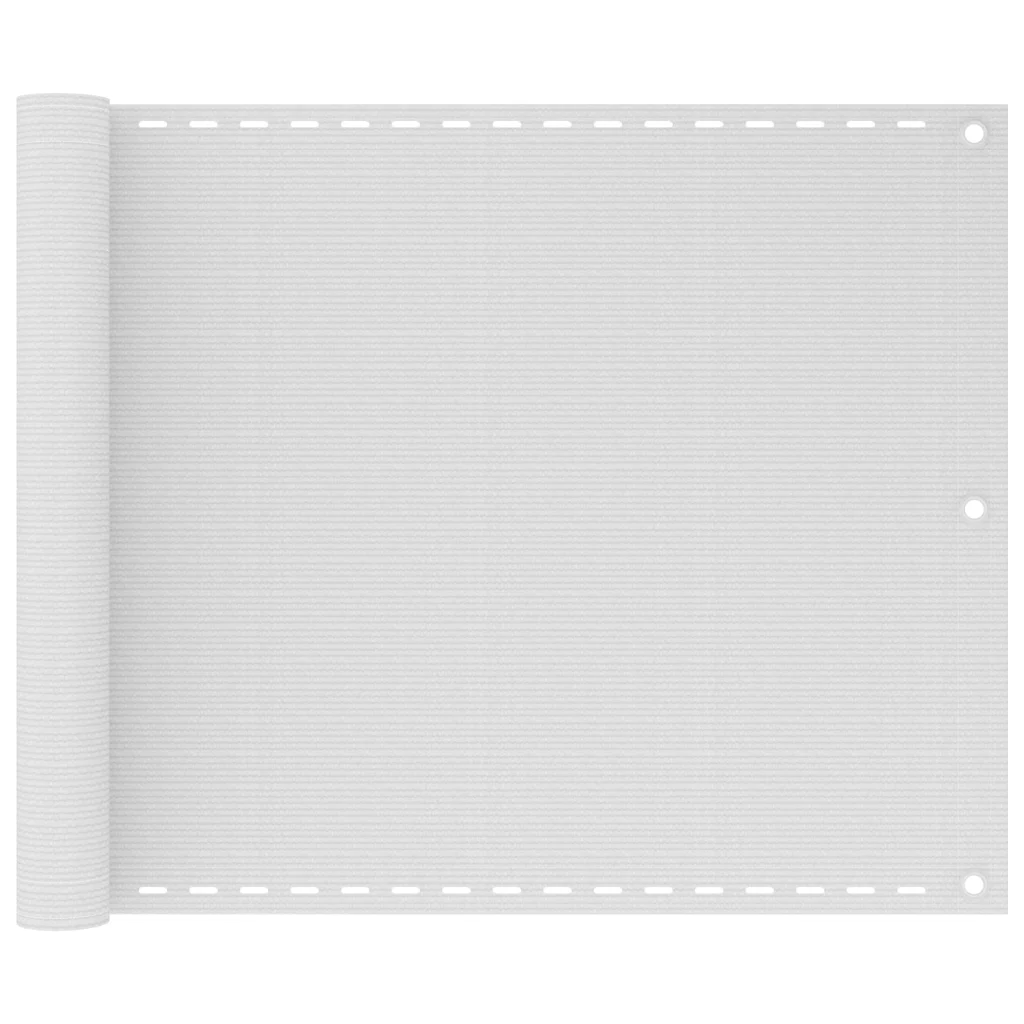 Paravan de balcon, alb, 75 x 500 cm, HDPE